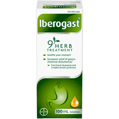 Iberogast 9 Herb Treatment, Gastro-intestinal Disturbance Symptom Relief, 100ml