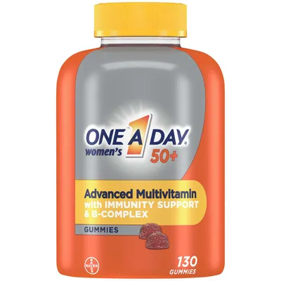 One A Day Women 50 Plus Multivitamin Gummies- Advanced Multivitamin Gummy with Immunity Support & B-Complex, Formulated with Vitamins & Minerals for Women 50+, 130 Gummies