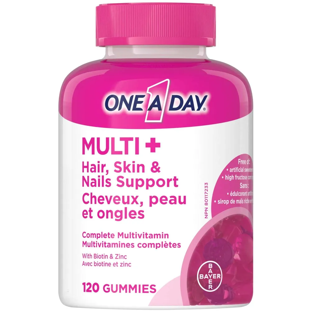 Multi+ Hair, Skin & Nails Multivitamin Gummies - Daily Vitamin Plus Support For Healthy Hair, Skin And Nails With Biotin And Vitamins A, C, E And Zinc For Women and Men