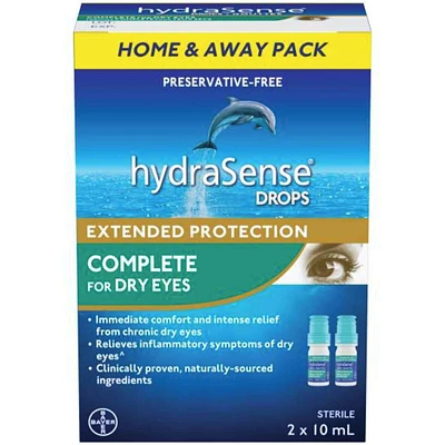 Complete Eye Drops For Dry Eyes - Preservative Free Eye Drops For Dry Eye Relief, Immediate Comfort And Intense Relief From Chronic Dry Eyes, Naturally Sourced, Can Use With Contacts, 2 x 10mL