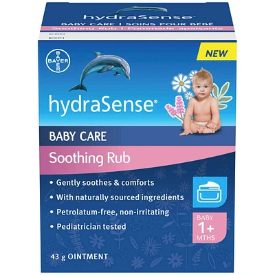 hydraSense Baby Care Soothing Rub – Gently Soothes & Comforts, Petrolatum-free, Non-irritating, Made with Naturally Sourced Ingredients Eucalyptus, Lavender, and Chamomile, Pediatrician Tested