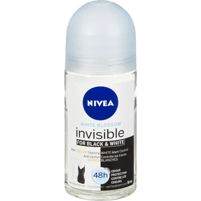 NIVEA Black & White Invisible White Blossom Anti-Perspirant Roll-On