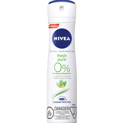 NIVEA Fresh Pure 0% Aluminum 48H Dry Spray (150 mL)