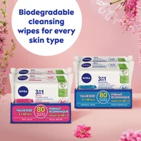3-IN-1 Biodegradable Dry Skin Cleansing Wipes