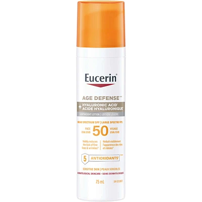 Sun Age Defense Face Sunscreen Lotion with SPF 50 | Facial Sunscreen with Hyaluronic Acid and 5 Antioxidants