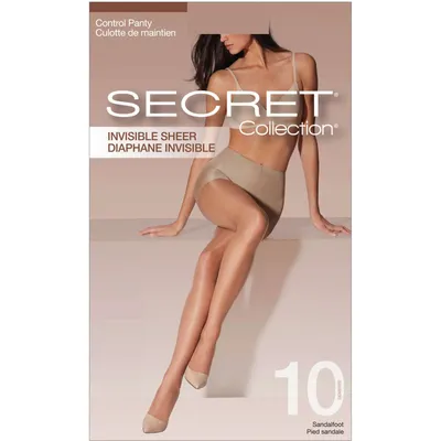 Invisible Sheer Control Panty Pantyhose with Sandalfoot