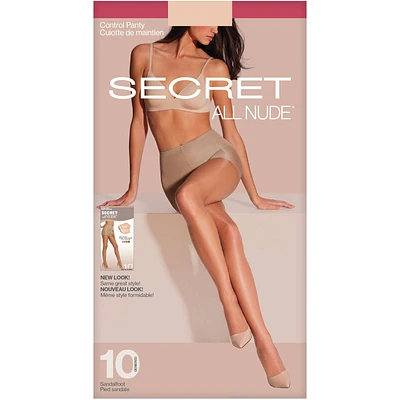 Invisible Sheer Control Top Panty w/Sandalfoot