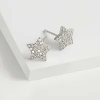 24K Dip Pave Star Ear Cs