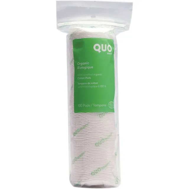 Quo Beauty Water-Activated Cotton Make-Up Remover Pads, 60 Pads