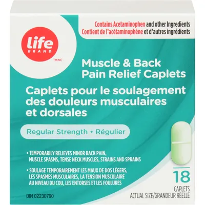 Life Brand LB Muscle and Back Pain Platinum Re 18 ea - CTC Health