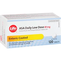 ASA 81mg
Acetylsalicylic Acid Tablets USP