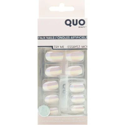Artificial nail with glue French(white)
