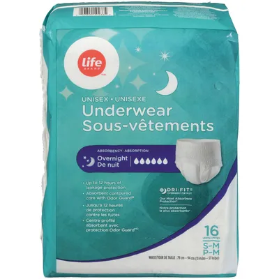 Unisex Overnight Underwear S - M