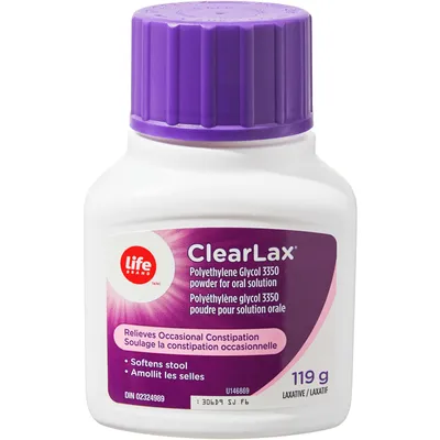 CLEARLAX Polyethylene Glycol 3350 Powder for Oral Solution