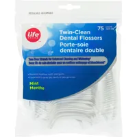 Twin Clean Dental Flossers, Mint