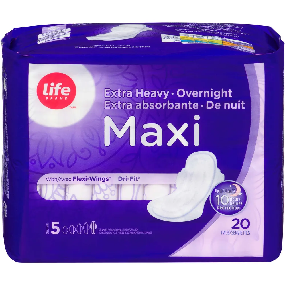 Life Brand Overnight Extra Heavy Maxi With Wings