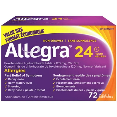 24 Hour Allergy Medication, 120 mg