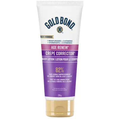 Age Renew Crepe Corrector Body Lotion - Visibly Firms, Tightens, Hydrates Dry, Crepey Skin - Formulated with 7 Moisturizers & 3 Vitamins - Omega Fatty Acids, Antioxidants, Botanicals
