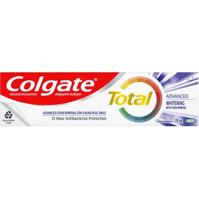 Colgate Total Advanced Whitening Toothpaste, Gel