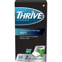 Thrive Gum 2mg Regular Strength Nicotine Replacement Cool Mint count