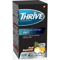Thrive Gum 4mg Extra Strength Nicotine Replacement Fruit Explosion count