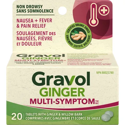 Ginger Multi-Symptom Cold and Fever Tablets with Willowbark