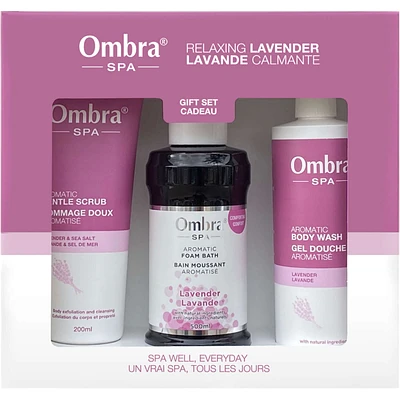 Ombra SPA Gift Set Relaxing Lavender 3-pc