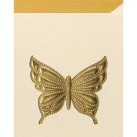 Papyrus Blank Cards with Envelopes, Gold Butterfly (16-Count)