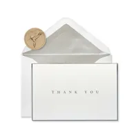 Papyrus Thank You Cards with Envelopes, Silver Border (16-Count)