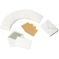 Papyrus Thank You Cards with Envelopes, Silver Border (16-Count)