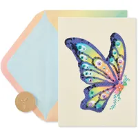 Papyrus Blank Card (Sequin Butterfly)
