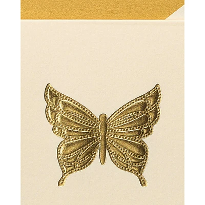 Papyrus Blank Cards with Envelopes, Gold Butterfly