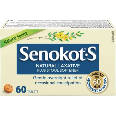 Senokot®-S  Natural Laxative 60's