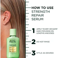 Fructis Hair Filler + Vitamin C Strength Repair Sulfate-Free Serum, for Weak Damaged Hair, up to 4X Less Breakage & 79% More Strength