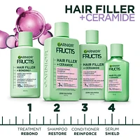 Fructis Hair Filler + Ceramide Colour Repair Sulfate-Free Shampoo, for Coloured and Bleached Hair, up to 9X Smoother Hair & 4 weeks of Vibrant Colour