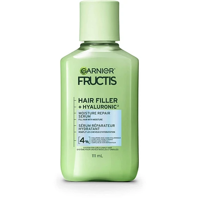 Fructis Hair Filler + Hyaluronic Acid Moisture Repair Sulfate-Free Serum, for Curly and Wavy Hair, up to 15X More Moisture & 100 Hours of Frizz Control