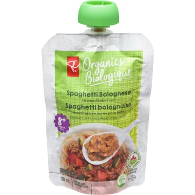 Strained Baby Food  Spaghetti Bolognese