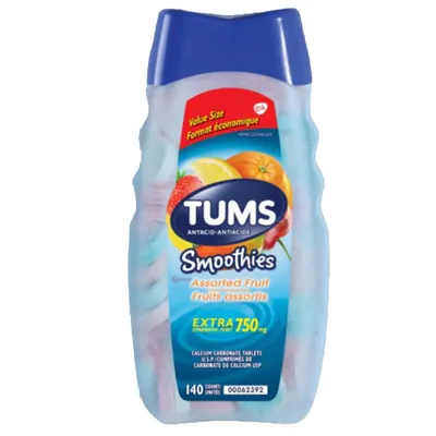 Tums Extra Strength Smoothie Assorted Fruit - 140 count