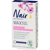 Wax Ready-Strips for Face and Bikini with 100% Naturally Sourced Rice Bran Oil