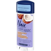 Glides Away Sensitive Formula Hair Remover for Bikini, Arms and Underarms with 100% Natural Coconut Oil plus Vitamin E