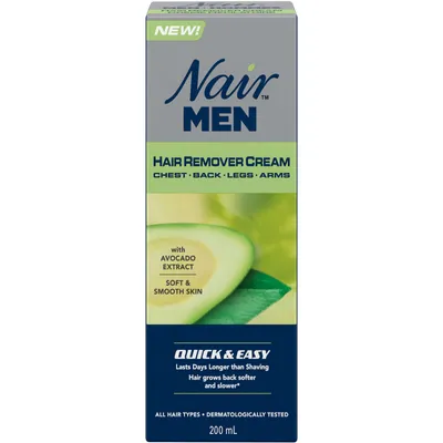 Men's Quick and Easy Hair Remover Cream with Avocado Extract