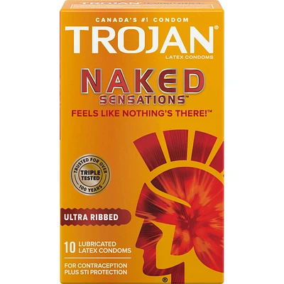 Naked Sensations Ultra Ribbed Lubricated Condoms
