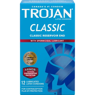 Classic Lubricated Condoms, With Spermicidal Lubricant