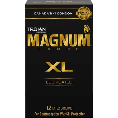 Magnum XL Extra Large Size Lubricated Condoms
