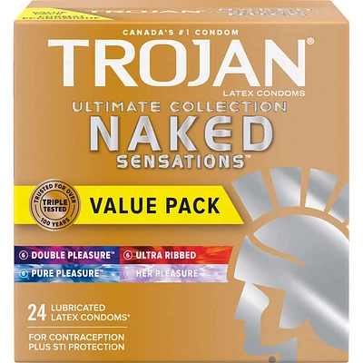 Naked Sensations Ultimate Collection Variety Pack Lubricated Condoms
