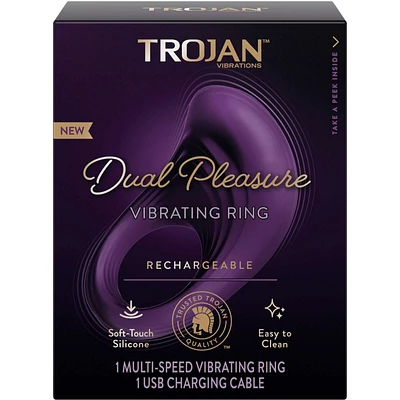 Trojan Dual Pleasure Vibrating Ring For Couples