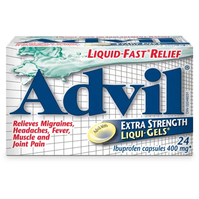 Advil Extra Strength Liqui-Gels for Headaches, Migraines, and Pain Relief, 400 mg Ibuprofen