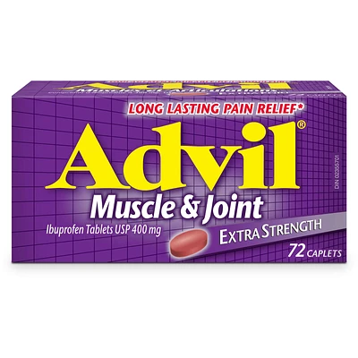 Advil Muscle and Joint Extra Strength Caplets for Inflammation Pain Relief, 400 mg Ibuprofen, 72 Count