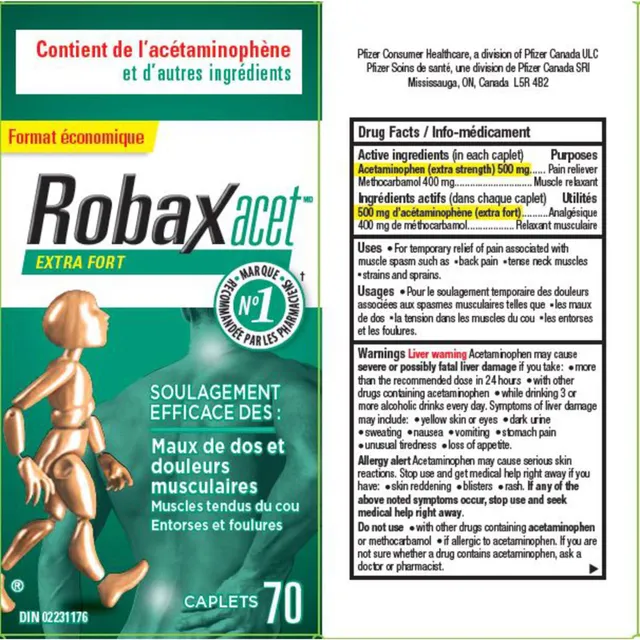 Robaxacet - Extra Strength Muscle Relaxers with Acetaminophen Stong's Market