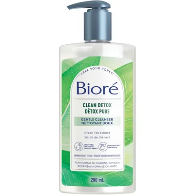 Bioré Clean Detox Cleanser, for Normal to Combination Skin